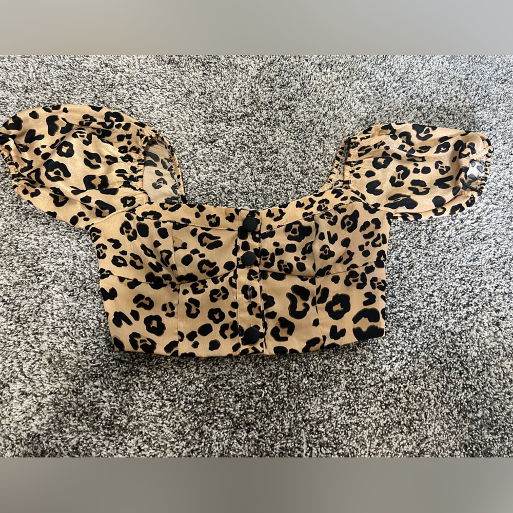 Animal print crop top from boutique